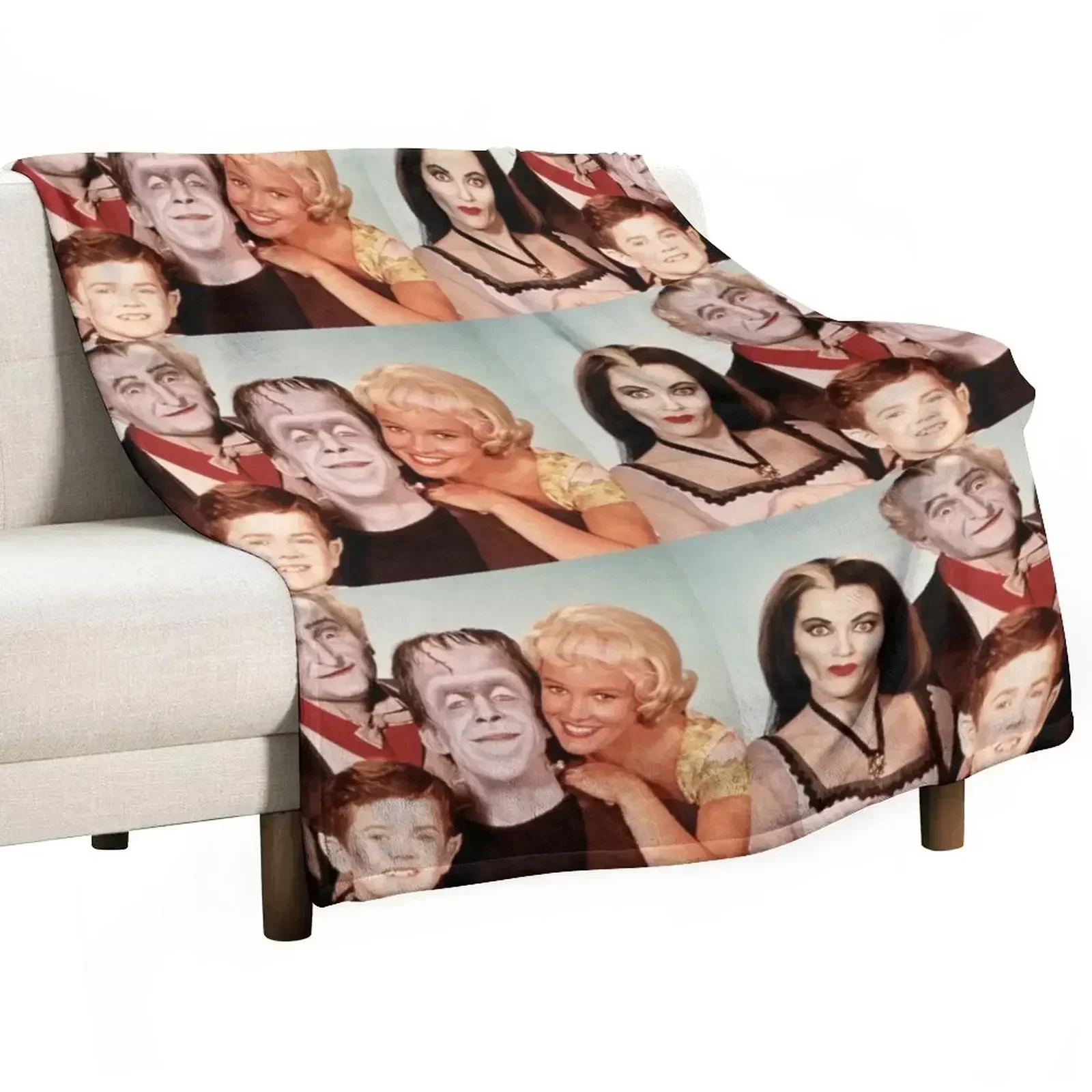 The Munsters - vintage 60s TV show Throw Blanket Nap Hair Thins Blankets