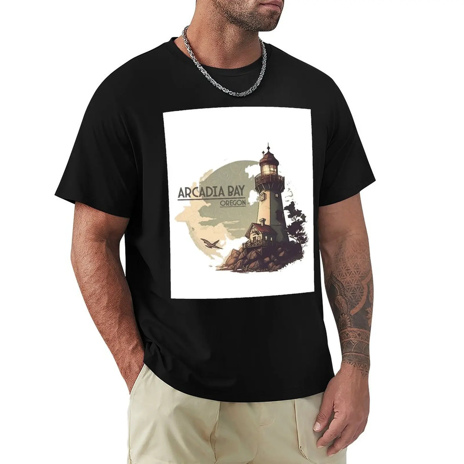 Arcadia Bay Oregon T-Shirt Breathable Gym Short Sleeve T-Shirt