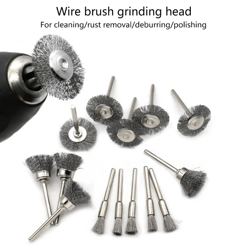 45pc/15pc Wire Brushes Steel Wire Polishing Wheel for Smoothing,Deburring,Buffing Suitable for DIY Enthusiasts Home Use