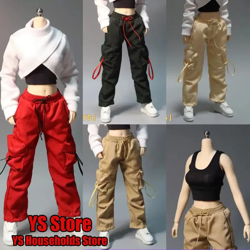 

DMTOYS 1/6 Female Soldier High Collar Hoodies Big Pocket Design Sports Casual Pants Clothes Toys Accessory For 12" Figurine