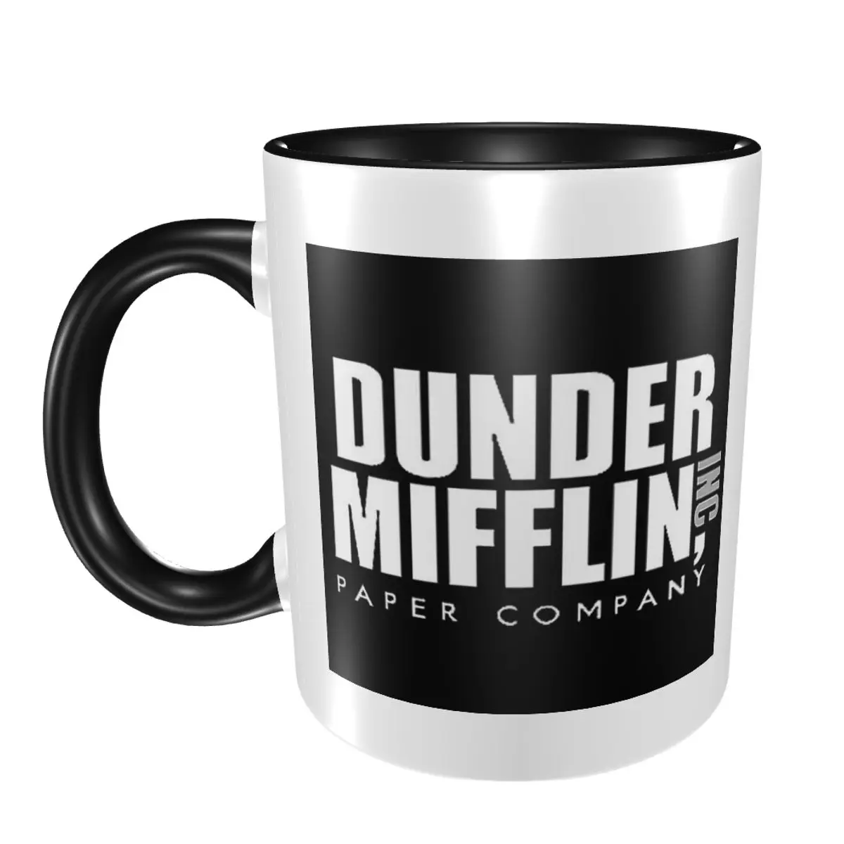 

Dunder Mifflin Logo Mug Funny Ceramic Coffee Cups Tea Mugs Milk Cup Drinkware Gifts for Friends