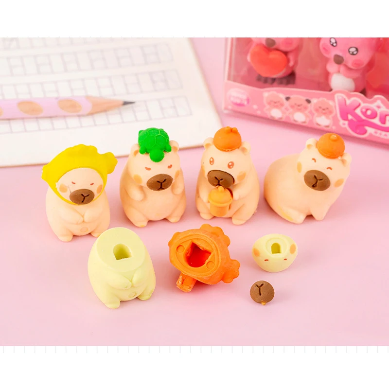 4 шт./коробка, детский ластик-пазл