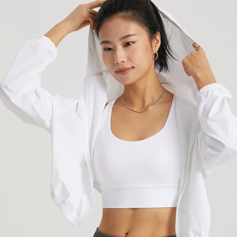 2023 Summer Sunscreen Jacket UV Sun Protection Coat Clothing Women Ultra-Light Outdoor Sport Long Sleeve Top Ice Silk T-shirt