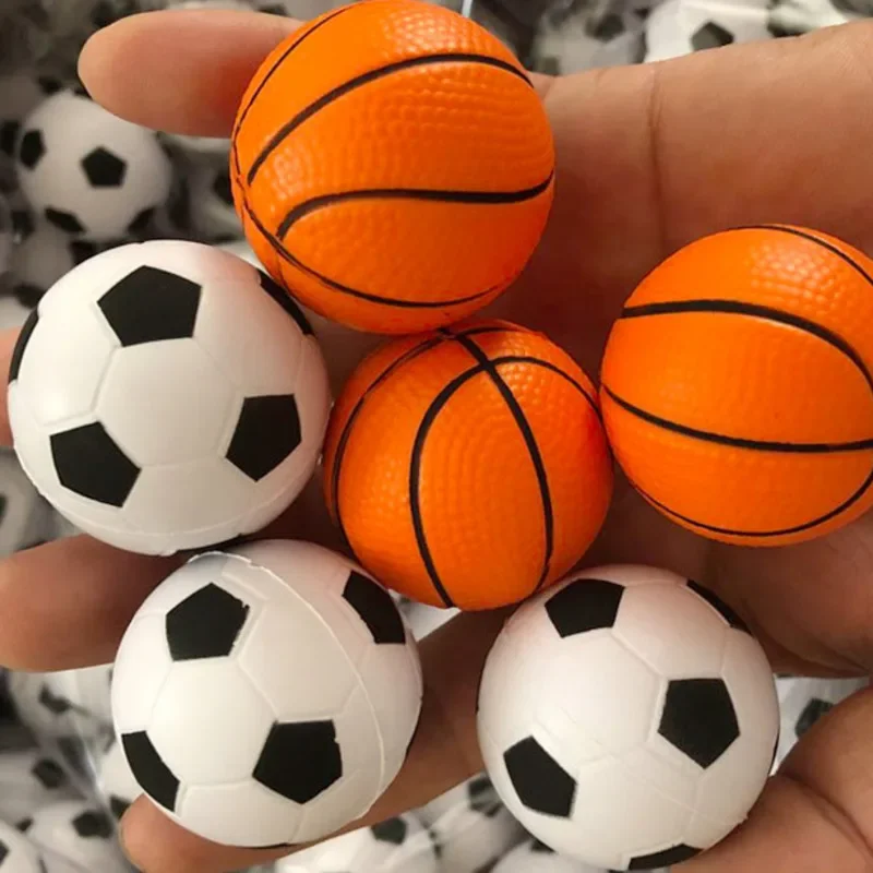 Squeeze Ball Stress Relief Toy 4CM Football Basketball Baseball Tennis Soft Squishy Antistress Kid Outdoor Novelty Gag Toys