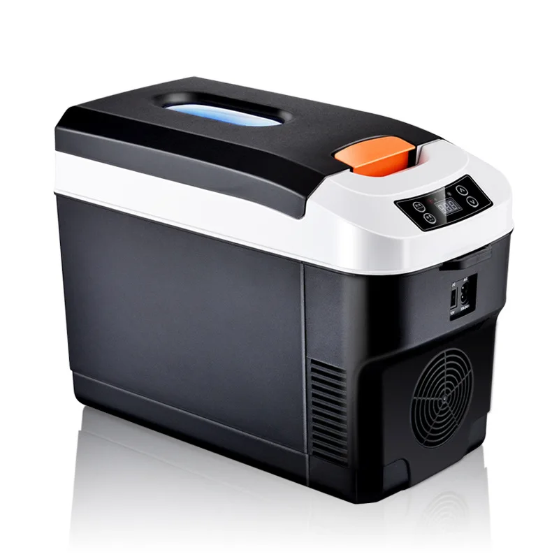 Portable Car Refrigerator 12V 24V Mini Fridge for Truck SUV Home Use, Dual Use Vehicle Cooler for Travel Camping Road Trip