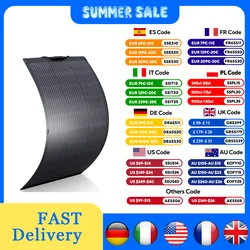 ALLPOWERS 100W / 200W Flexible Solarpanel Portable Mobile Solar Charger Solar Cell Photovoltaic Black with IP68 for Balcony Camp