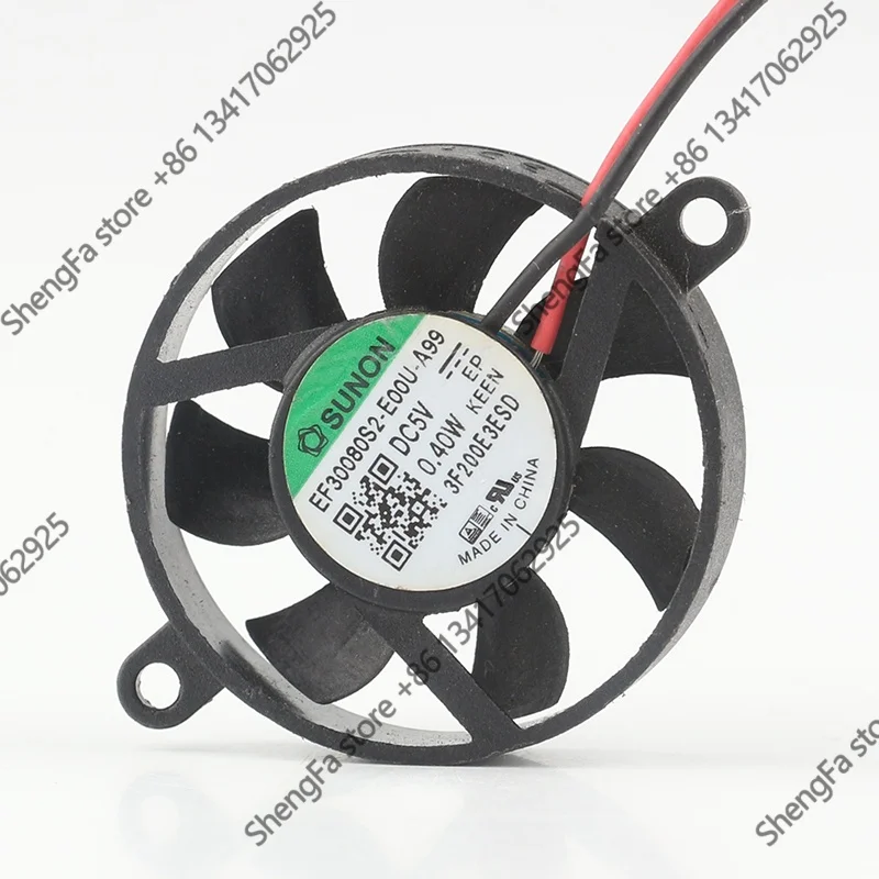 New original Sunon AC EC 3007 30X30X7MM 3CM circular inverter Mini 2-wire EF30080S2-E00U-A99 cooling fan DC 5V 0.40W