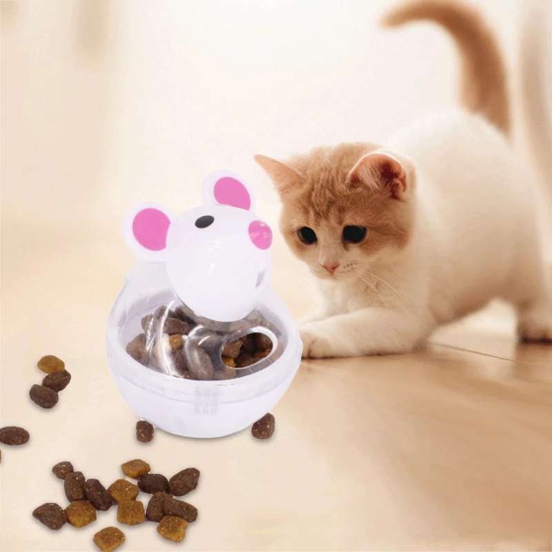 

Teaser Toy Mice Automatic Interactive Dispenser Tumbler Swinging Mouse