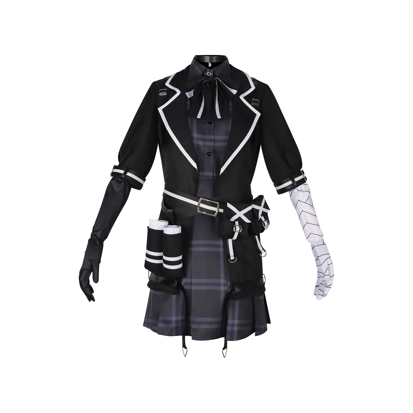 

Kurobe Nanoka Косплей Аниме Игра Mahou Shoujo No Majo Saiban Goth Lolita Все черное клетчатое платье Хэллоуин Рождественская вечеринка