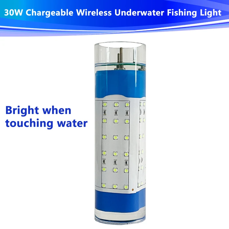 30W 50W Green White Chargeable Wireless Led Underwater Fishing Light in Freshwater and Saltwater