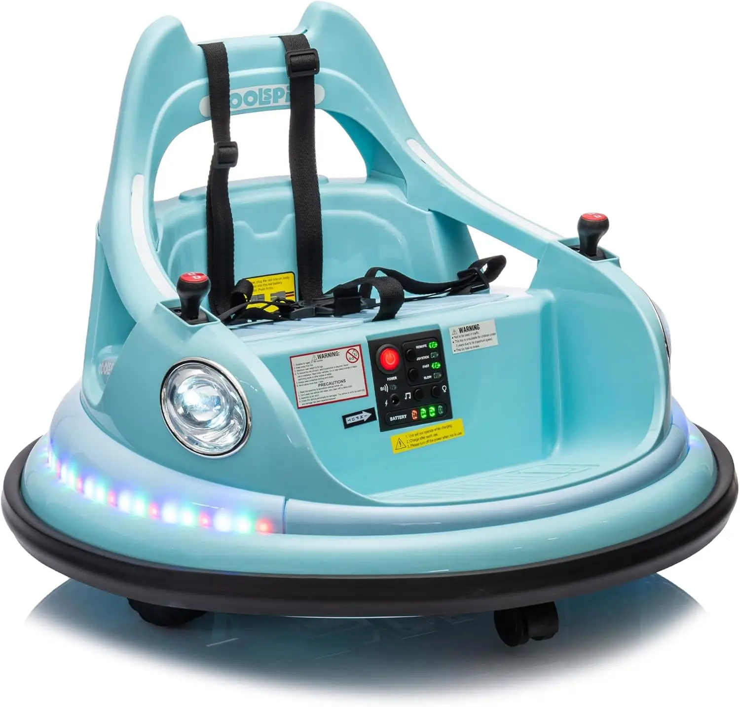 

Bumper Car for Kids, Bumper Car for Toddlers W/Remote Control, Electric Ride On Car with LED Lights & 360 Degree Spin, Bluetooth