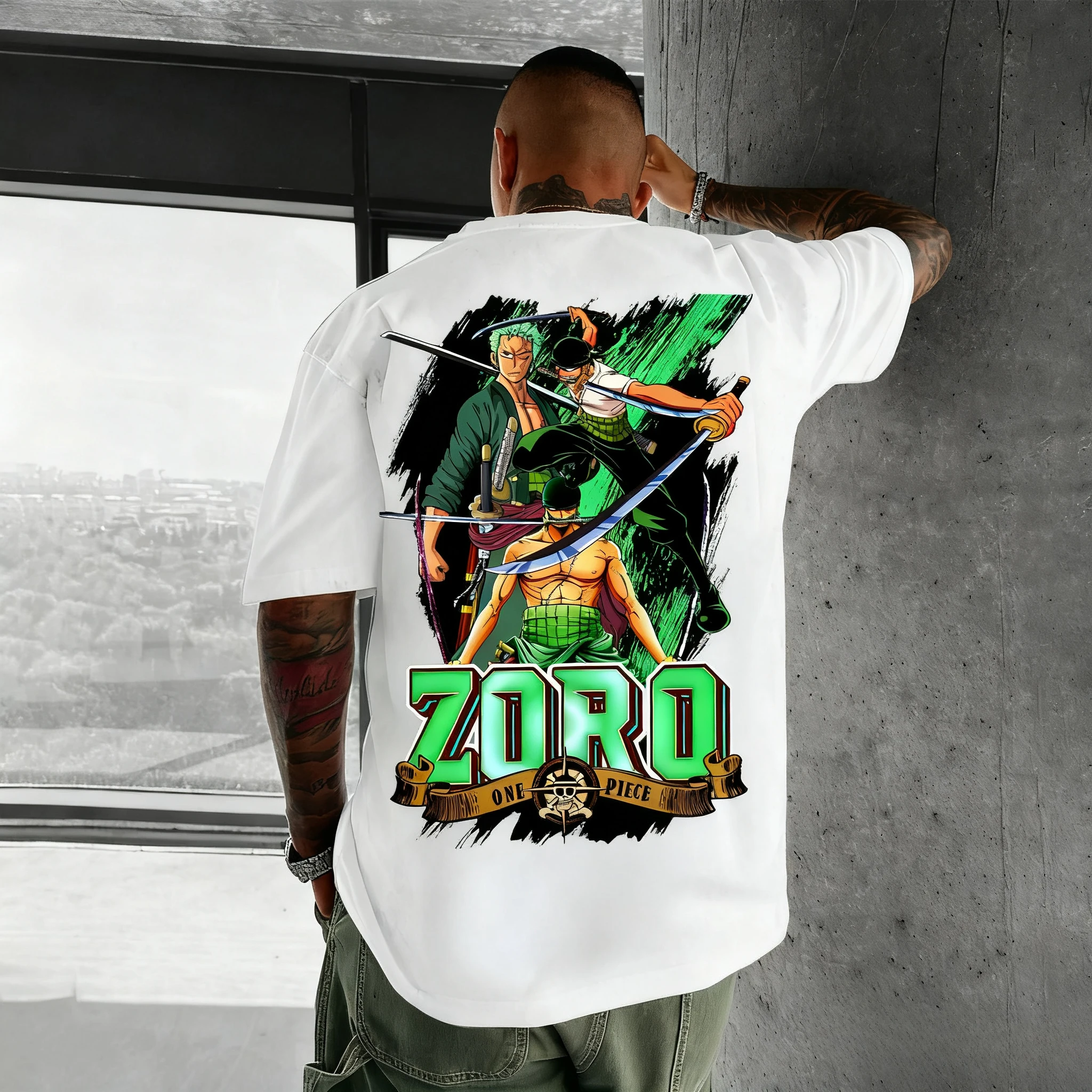 قطعة واحدة أنيمي لوفي الطباعة الطرفية الصيف تي شيرتات قصيرة الاكمام الرجال والنساء التنقل اليومي القطن تي شيرت #1