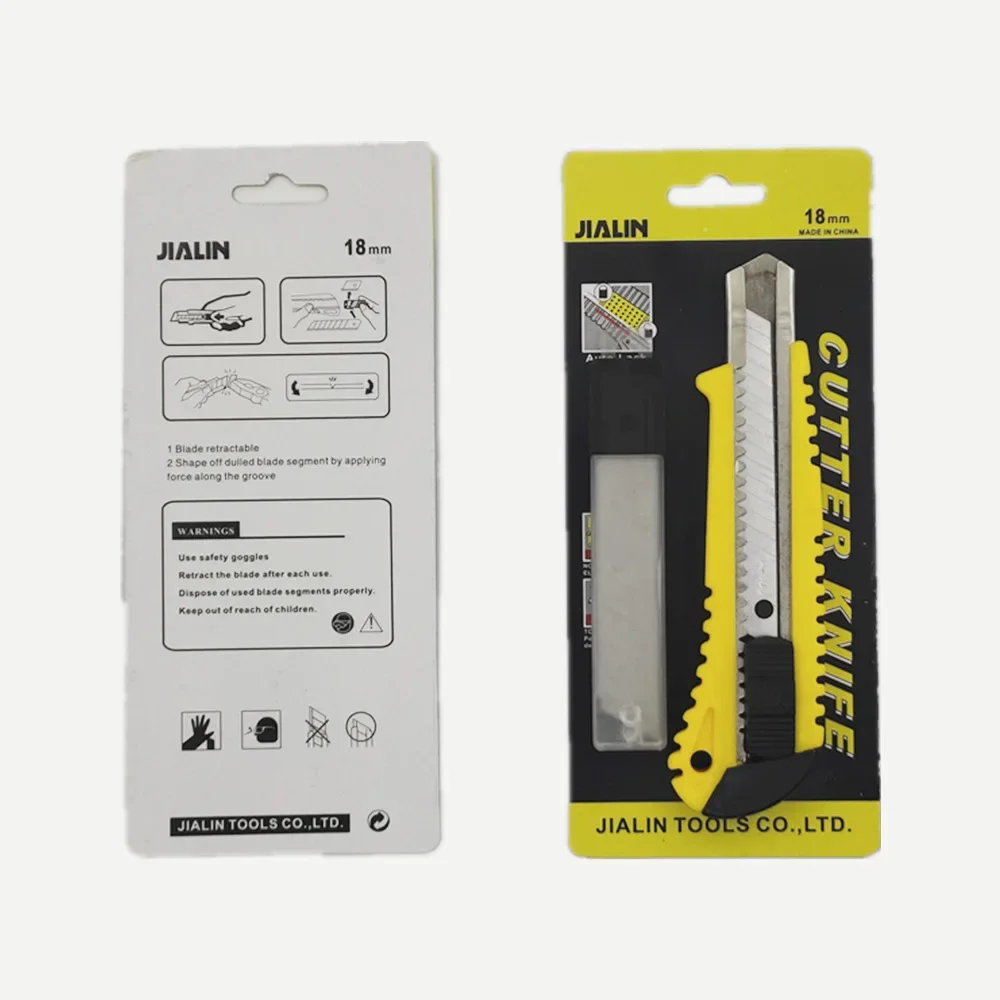 18mm Set of utility knife with blade card stainless steel wallpaper knife paper cutter stationery