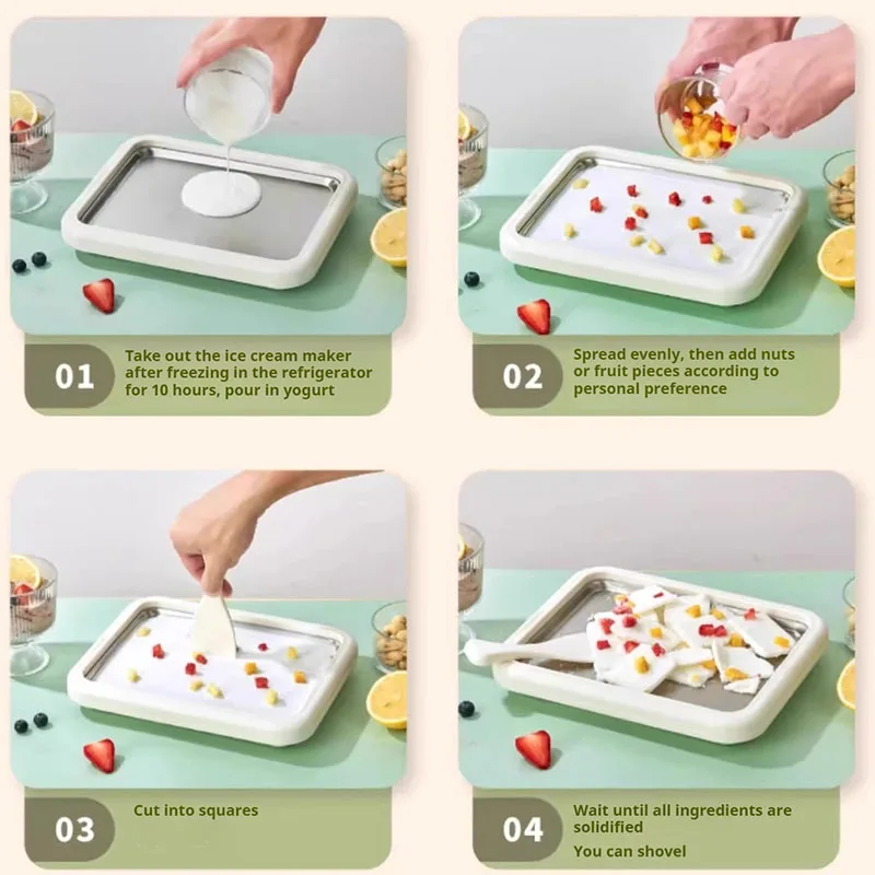 "Zhigao 튀긴 요구르트 기계, 튀긴 얼음 기계, 어린이 DIY 튀긴 우유 기계, 가정용 휴대용, 수제, 인터넷 유명