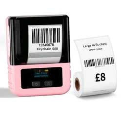 M120 Commerciële Draagbare Handheld Supermarkt Prijskaartje Barcode Thermische Label Printer Usb Connector Papier Rollen