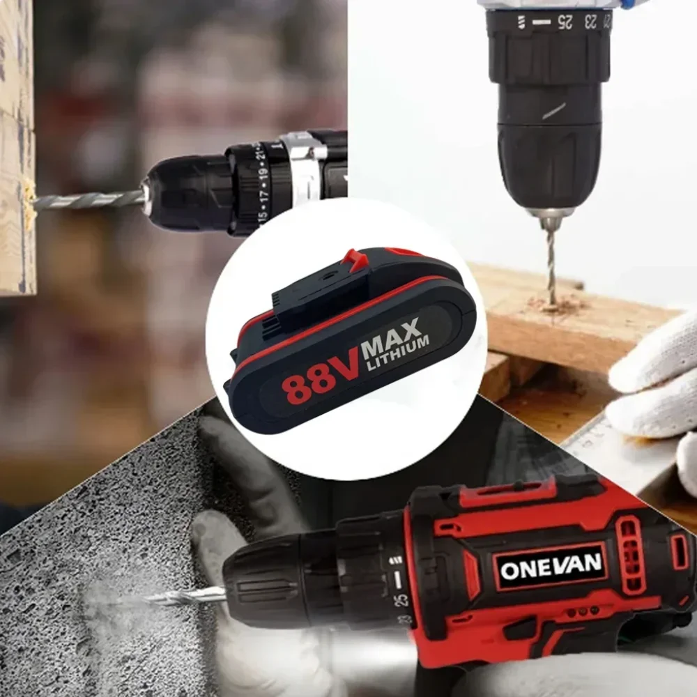 Baterai Li-ion Isi Ulang 88V 3000mAh Untuk Peralatan Listrik Worx Dan Gergaji Mesin Dengan pengisi daya