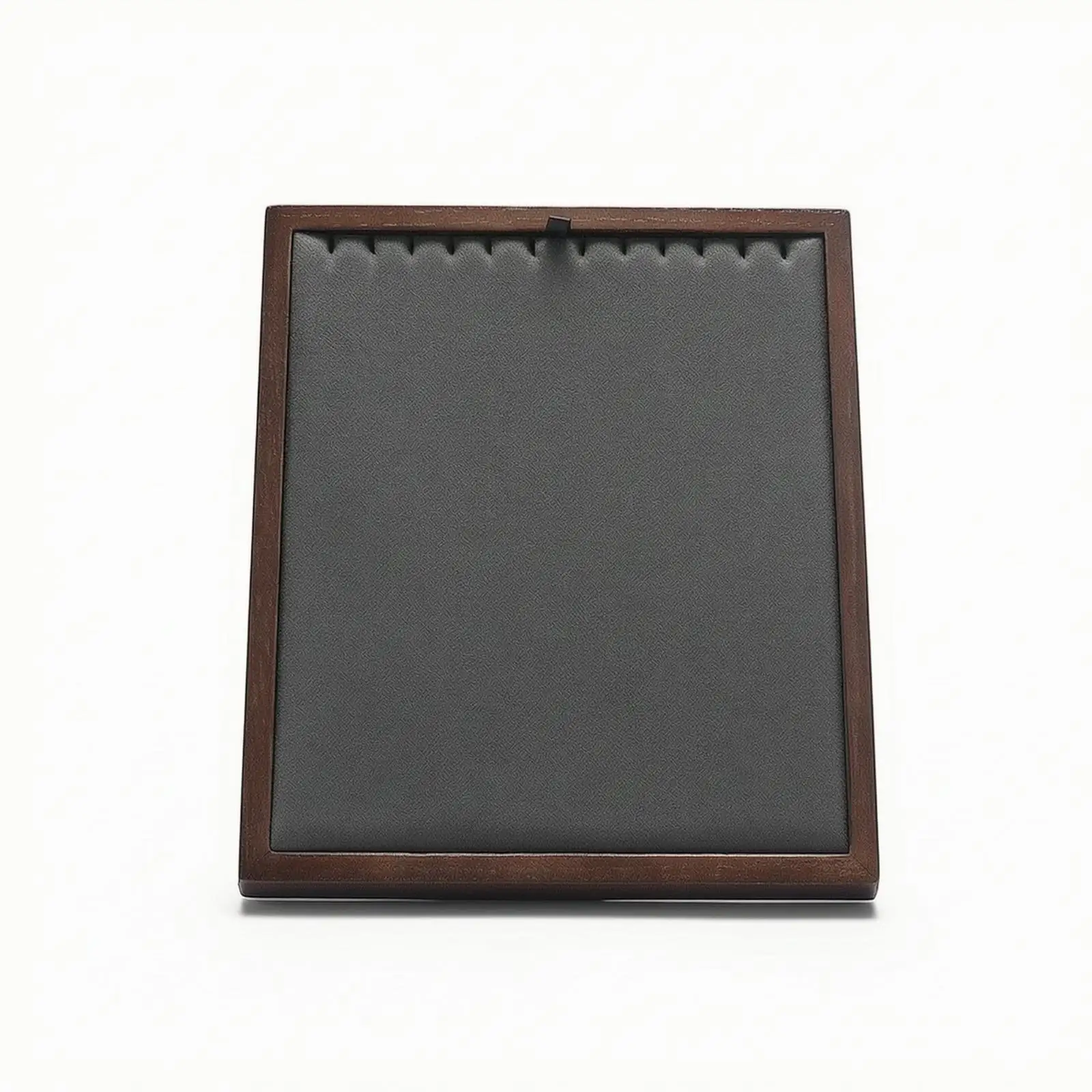 Portable Wood Necklace Stand Display Holder Dark Gray Pad for Jewelry Organizer Shelf Counter