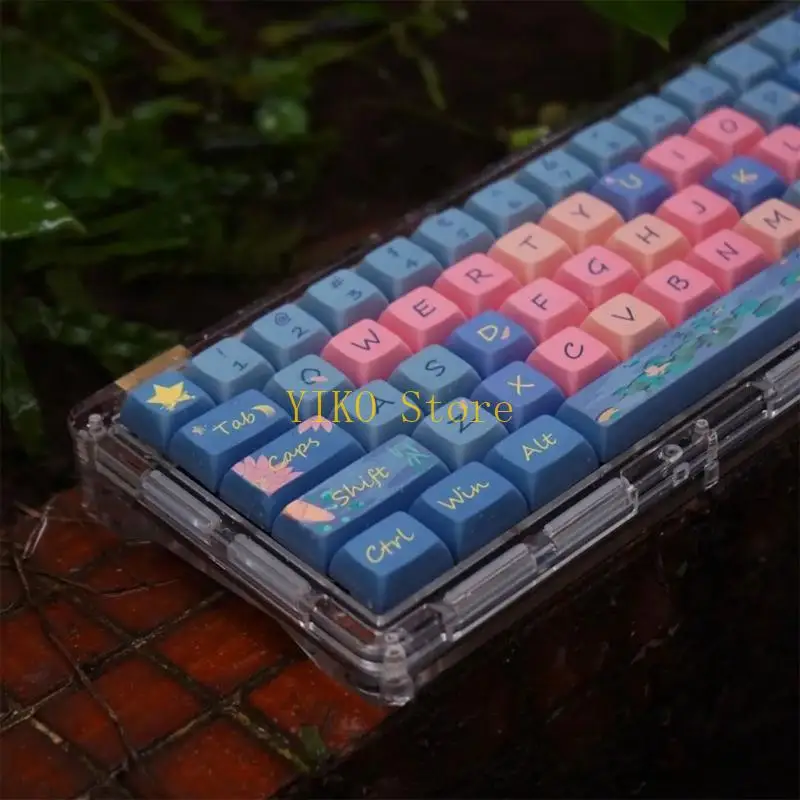 

K32C Hechi Lotus Night Keycaps XDA Profile PBT DyeSublimation Набор клавишных колпачков на 126 клавиш