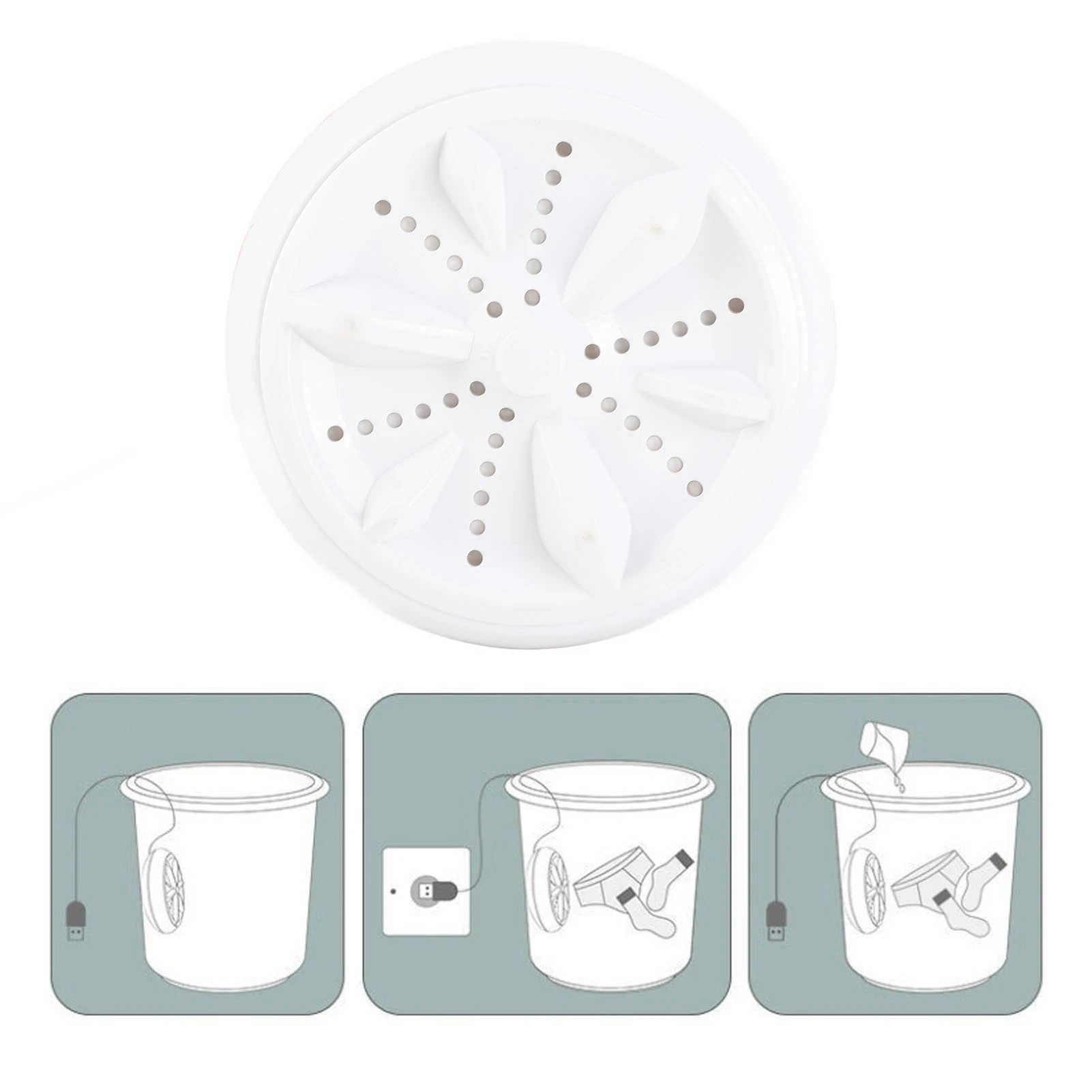 Mini Washing Machine USB Power 30 Mins Washing Water Saving Stable Auto Off Portable Washing Machine for Travel Home