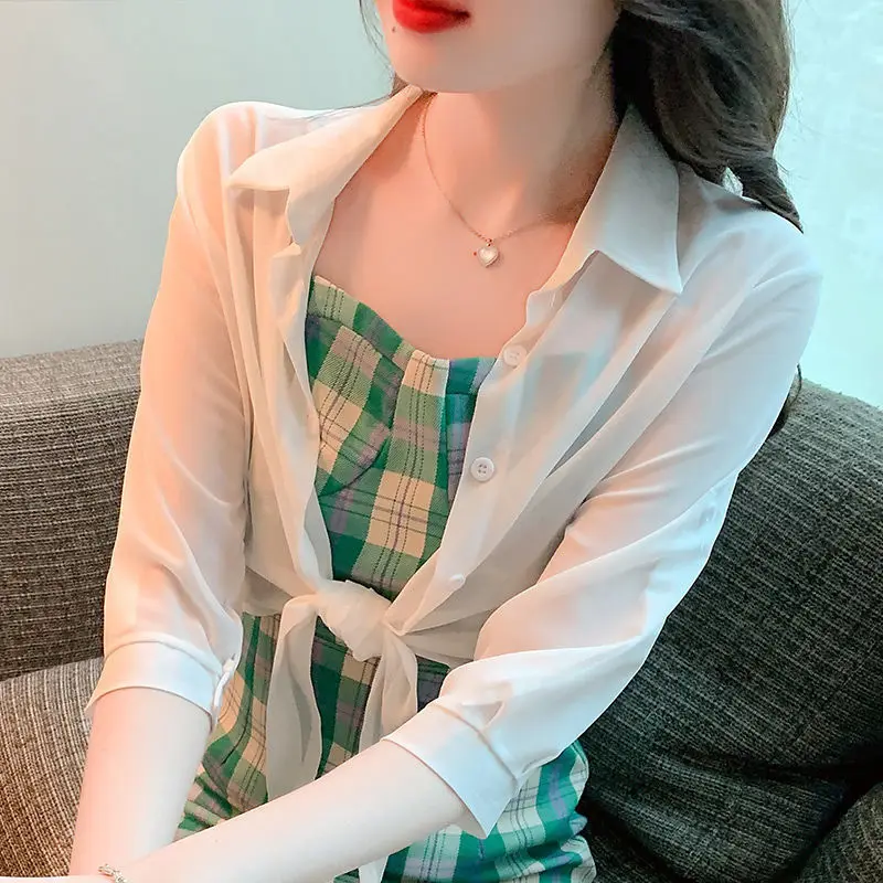 New Summer Small Shawl Thin Shirt Small Jacket for Women's Versatile Sun Protection Clothes Snow Furnish
