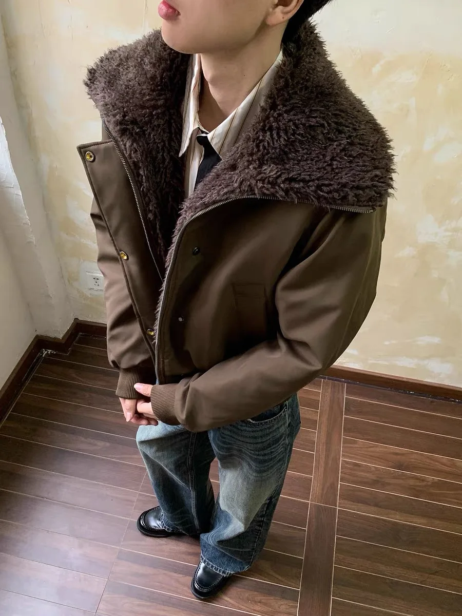 الأمريكية الرجعية الوقوف الياقة الدافئة القطن Jaet الرجال الشتاء تخفيف تنوعا Cleanfit ort ملابس قطنية واسعة