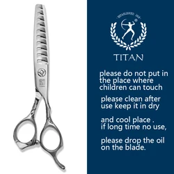 Titan professional 6 inch hair scissors salon scissor barber thinning shears hairdressing scissors 440C stainless steel