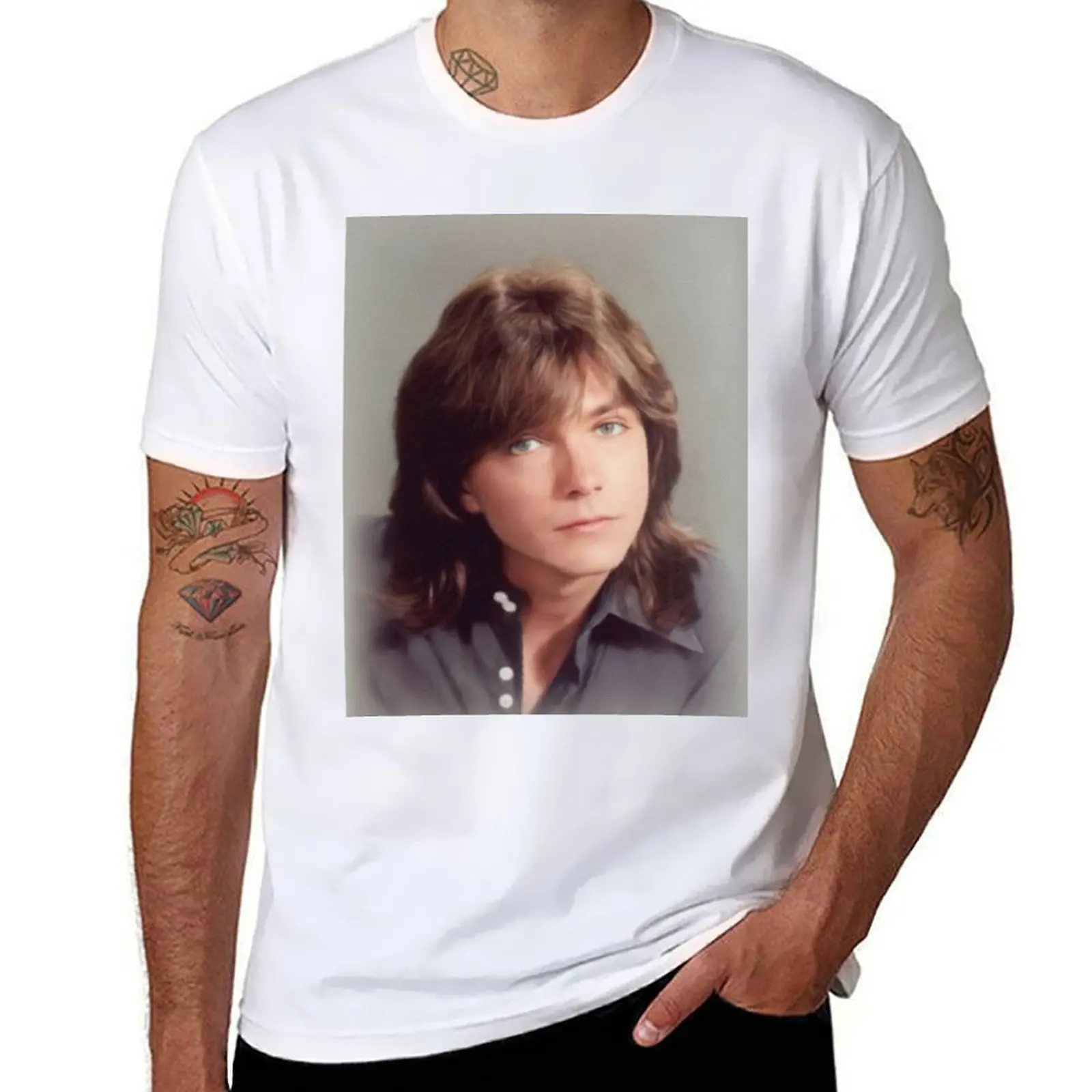 David Cassidy, Actor and Singer T-Shirt printed t shirts for man men t shirt cotton 100% T-Shirt