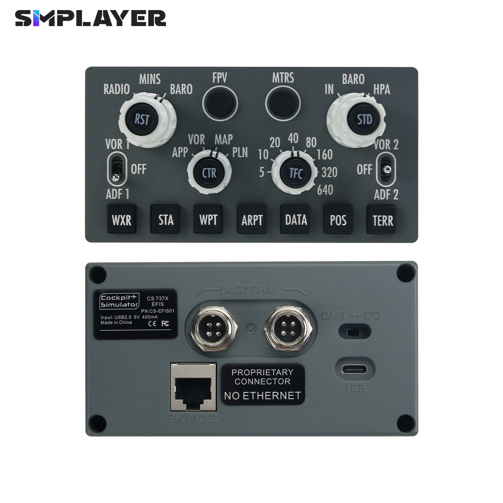 لوحة MCP لمحاكاة قمرة القيادة + 2 CS 737X EFIS نظام أدوات الطيران الإلكترونية + دعامة سطح المكتب لألعاب فيديو الطيران #3