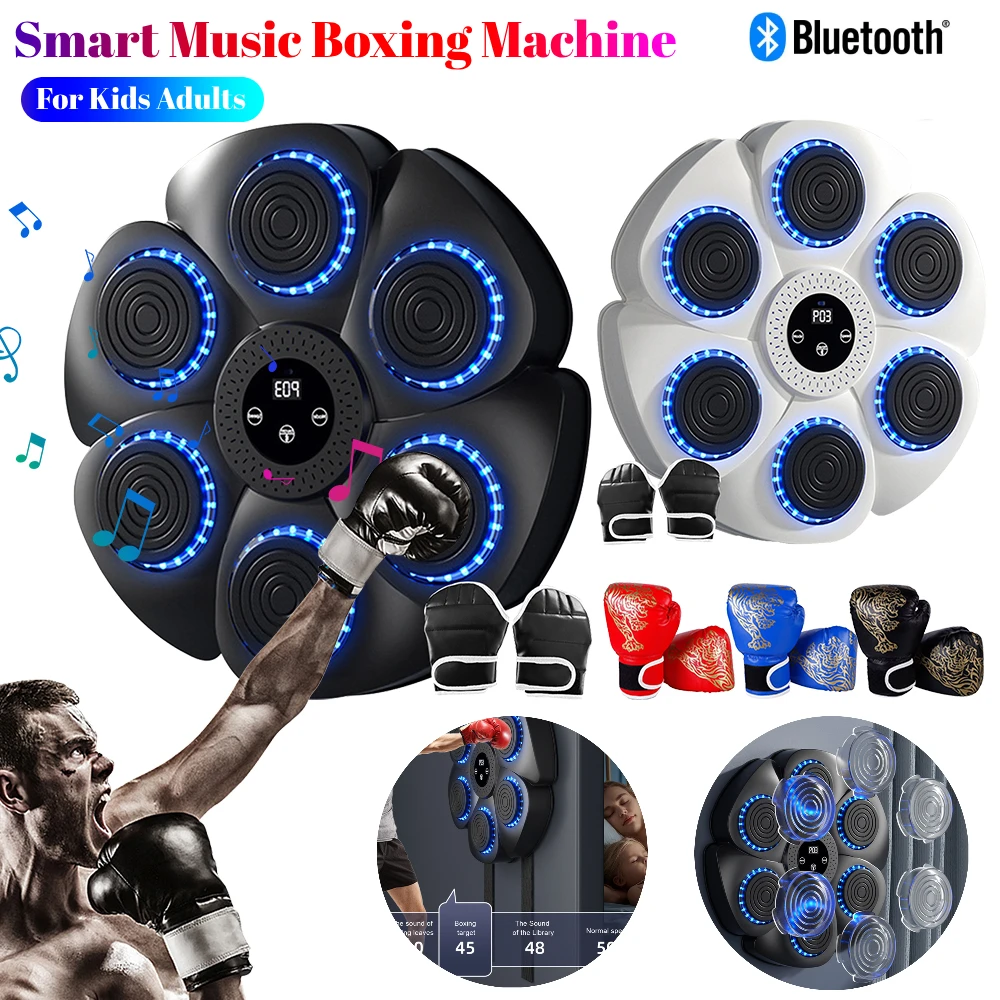 Smart Music Boxing Machine Boxing Training Wall Target Adult Children Sports Fitness Boxing Trainer Home Punching Equipment