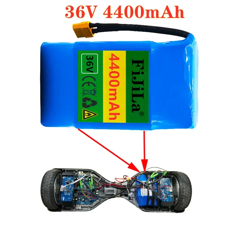 

100% New Original 36v 4.4Ah lithium battery 10s2p 36v Battery 4400mAh lithium ion pack 42V 4400mah scooter twistcar battery