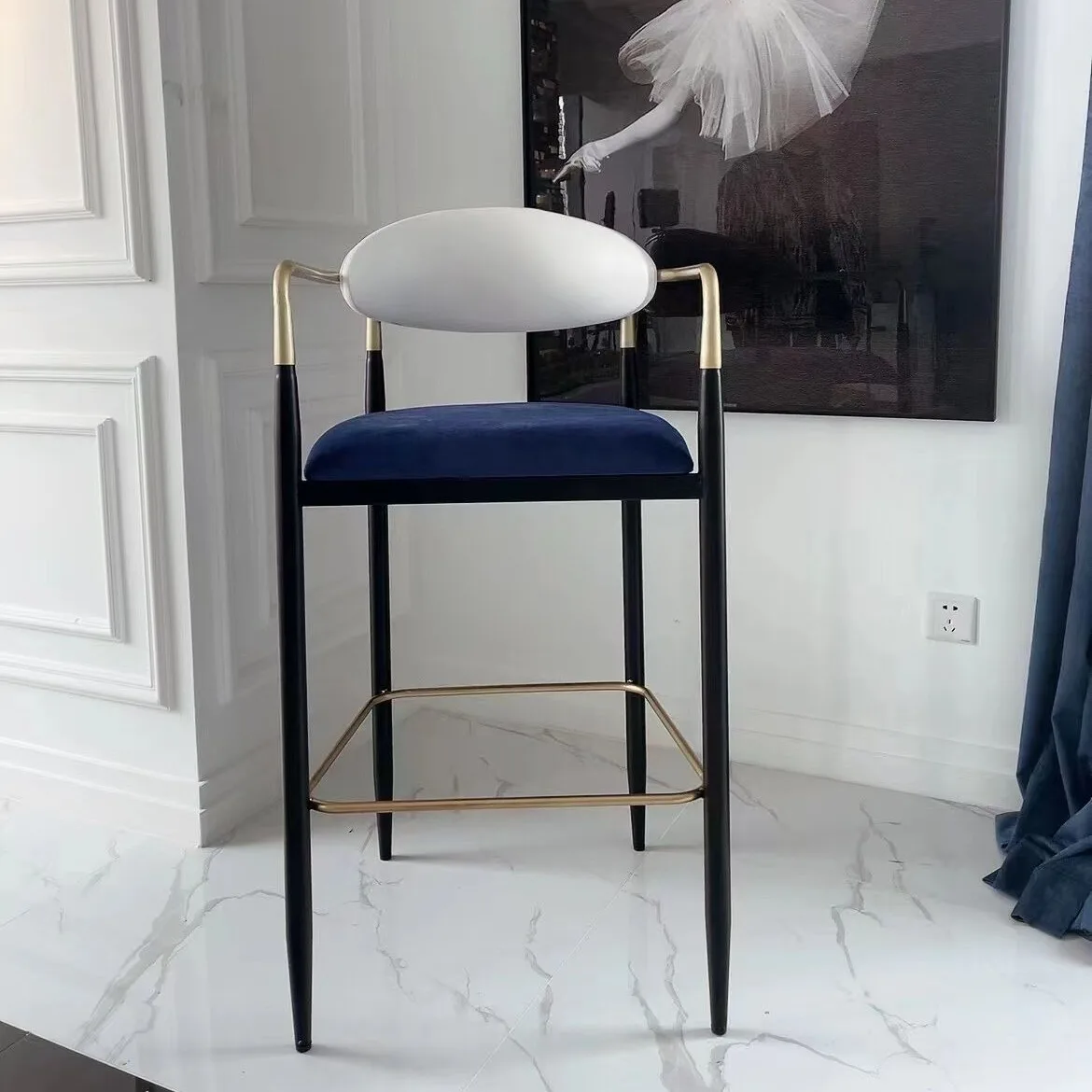 Rückenlehne Hochhocker Home Barhocker Freizeitstuhl