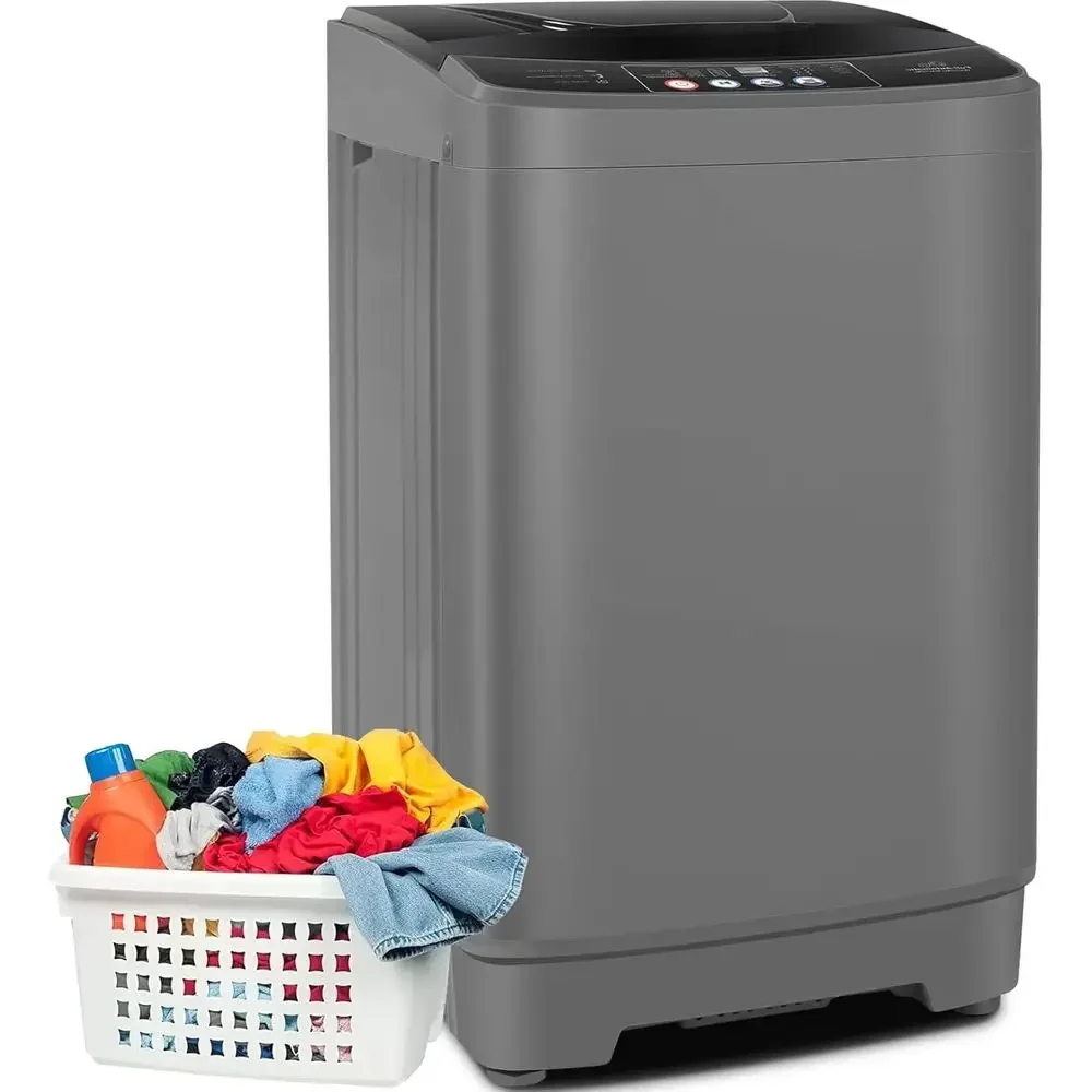 20LB Capacity Full-Automatic Portable Washer and Dryer Combo, 2.8 Cu. Ft., 10 Programs, 8 Water Levels, Ideal for Apartments, Do