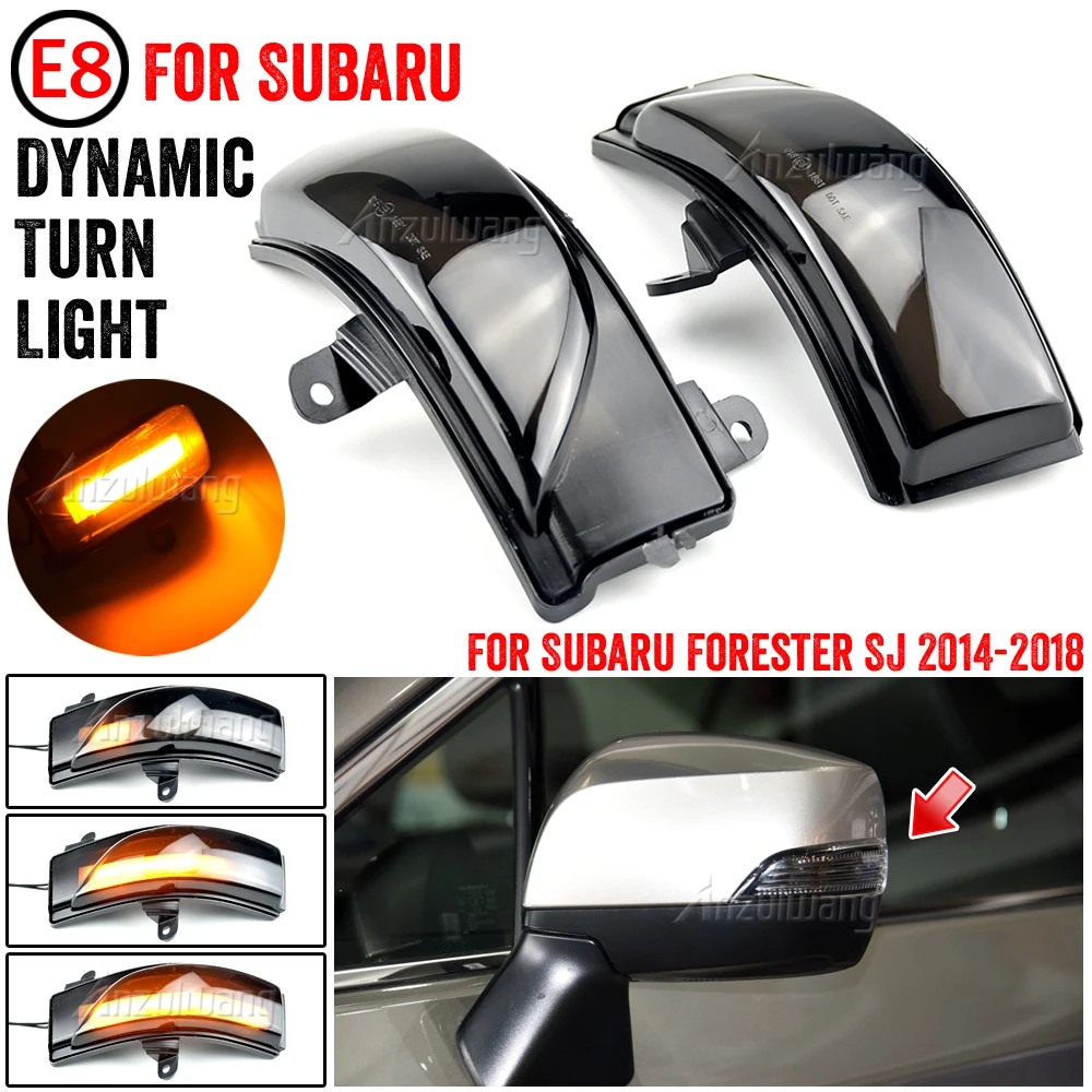

NEW LED Dynamic Blinker 2x Mirror Turn Signal Light For Subaru Forester 2014-2018 Outback 2012-2017 Crosstrek Impreza Legacy