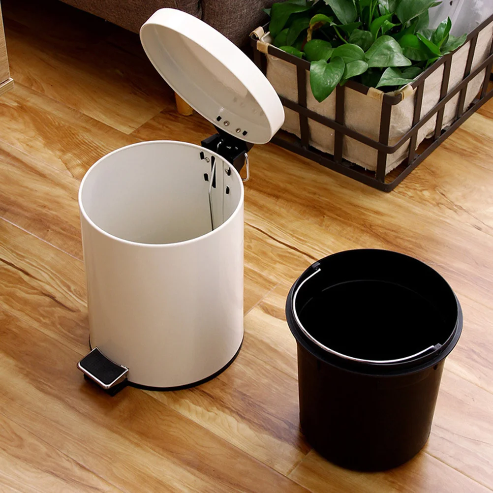 

Pedal Trash Can 5L Household Waste Bin With Lid For Home Office Kitchen Bathroom Garbage Container Pedal Operated Dustbin