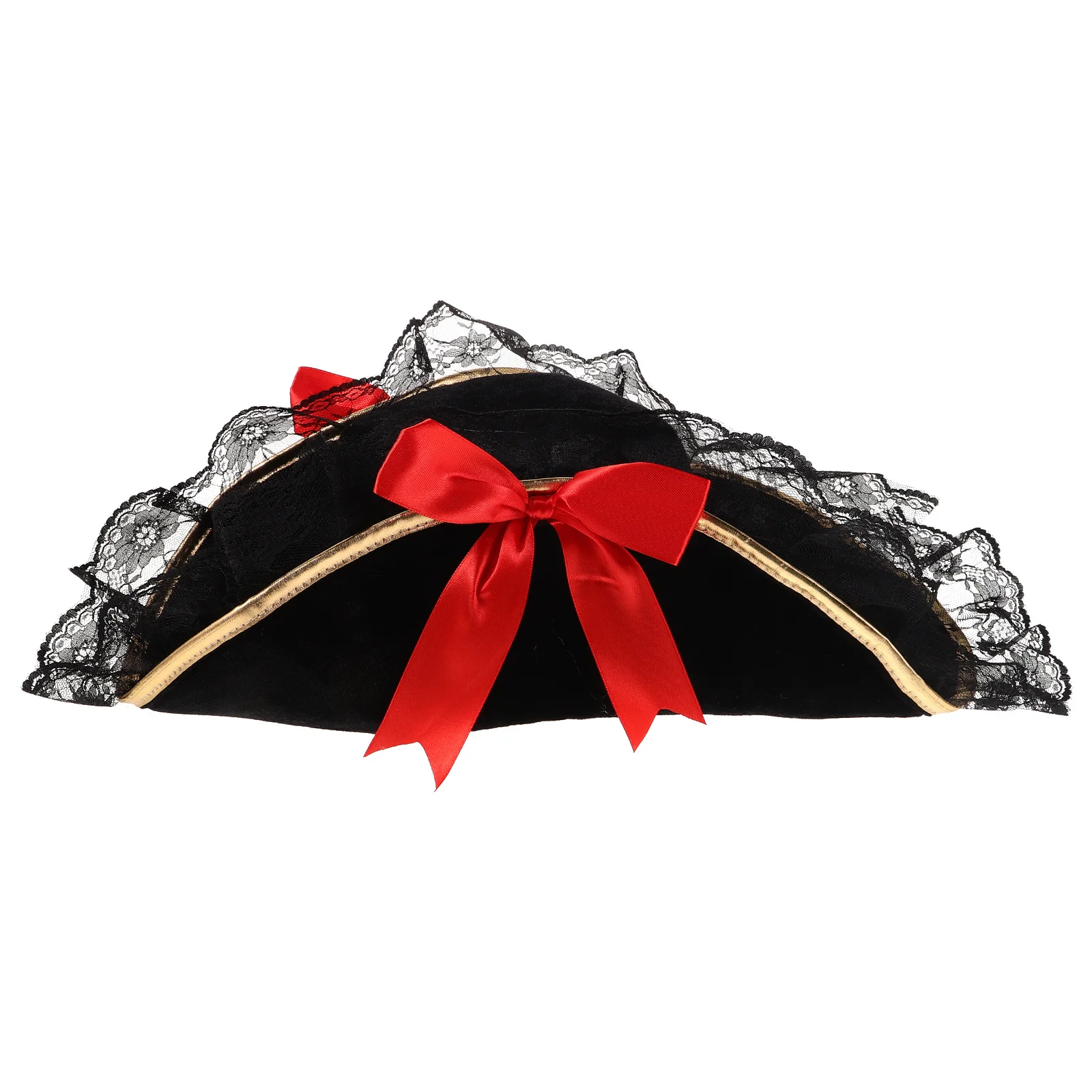Chapeau de Pirate pour jeu de rôle, nœud rouge, accessoire de Costume d'halloween pour femmes, coiffure de Pirate, mascarade, chapeau de Cosplay, déguisement de fête