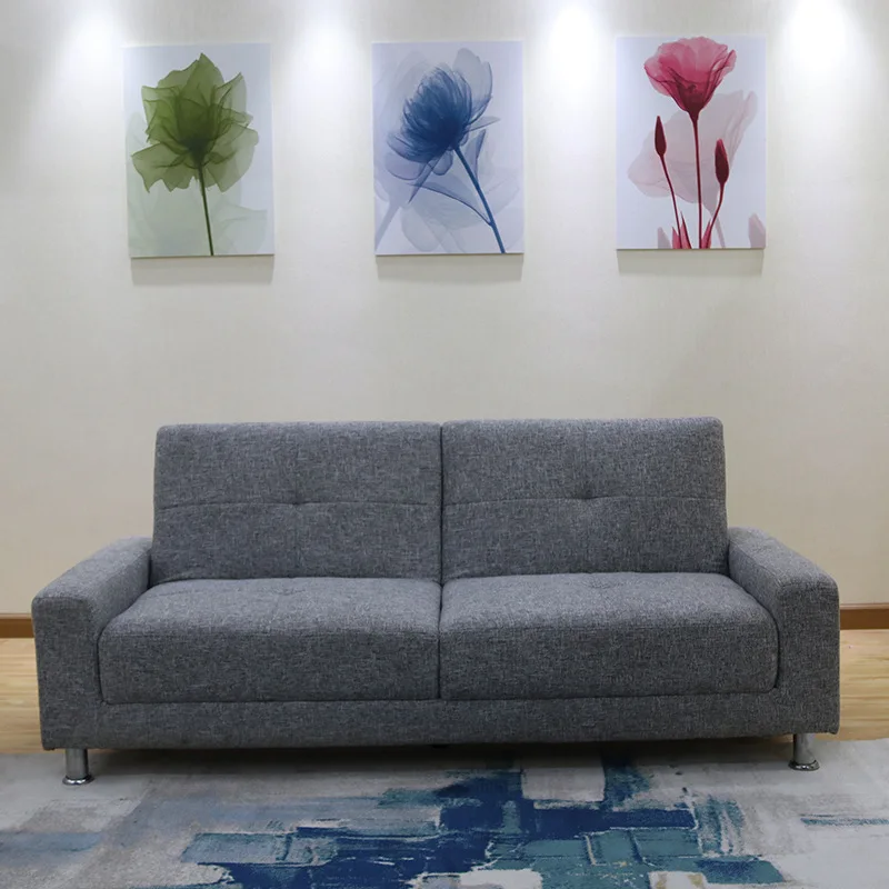 Nordic style small apartment fabric sofa bedroom living room sofa bed multi-functional storage