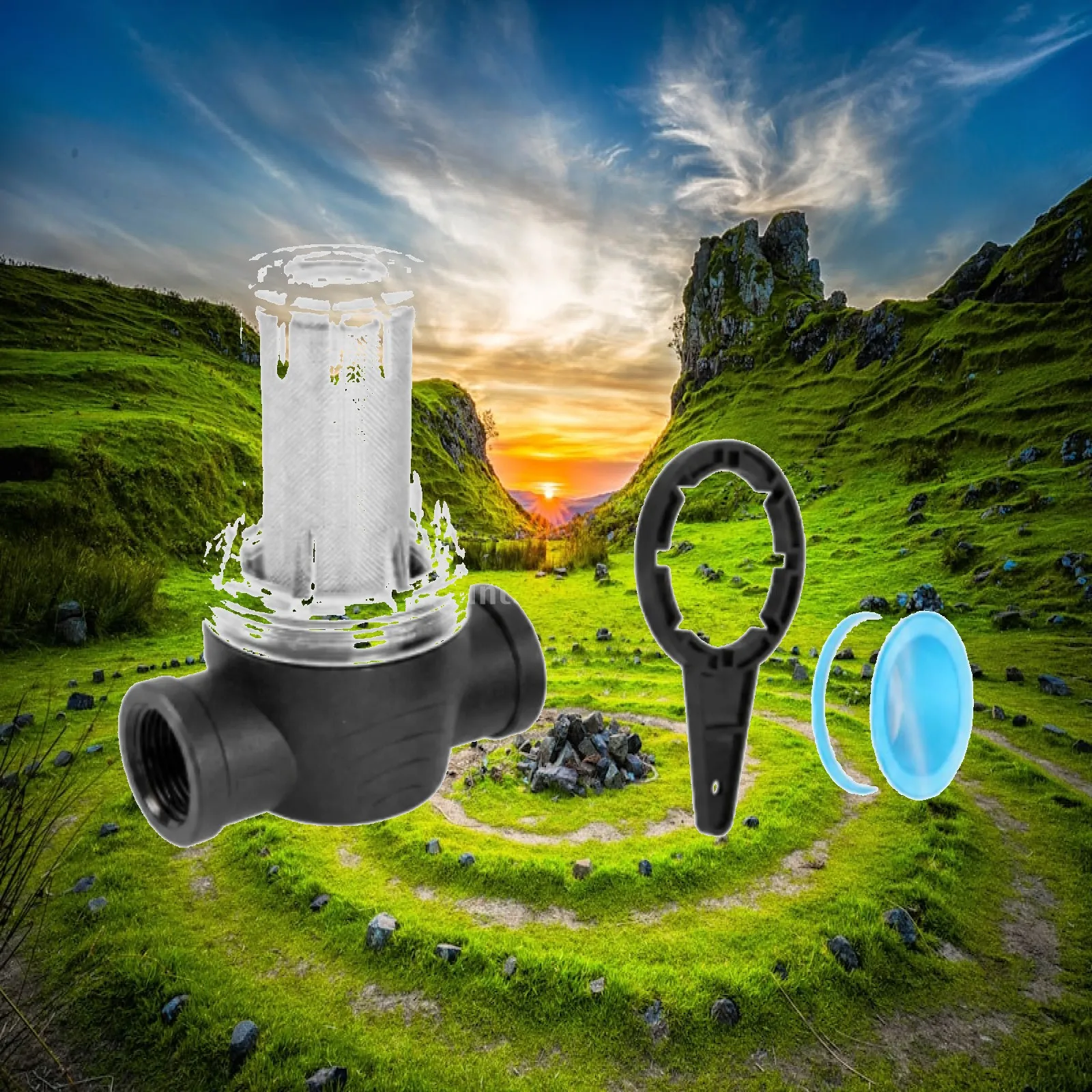 RV Water Line Filter Multi-Purpose RV Water Filter Reusable Long-Lasting for Campers, Trailers