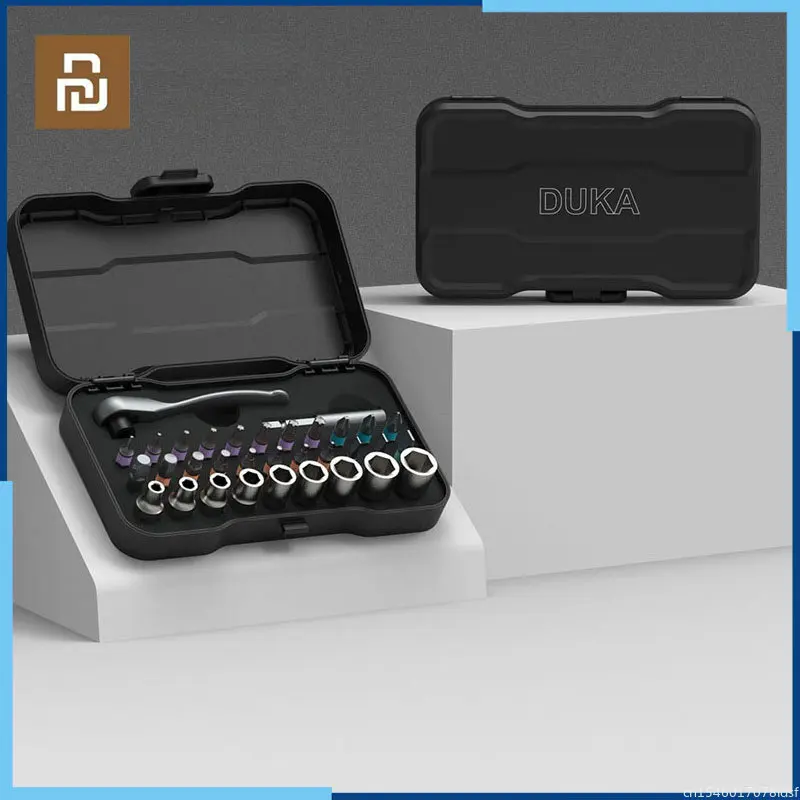 Youpin DUKA ATuMan-핸드 툴 래칫 슬리브 세트 렌치 스크루 드라이버, 24 In 1 멀티 툴 S2 마그네틱 비트 DIY 가정용 수리 도구