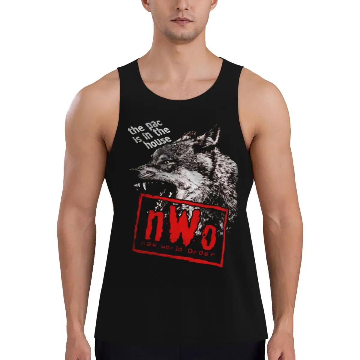 Nwo Wolfpac Compression Tank Tops Men Gym Singlet Tees Grap…