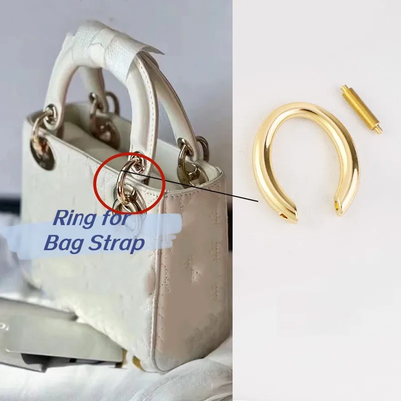 Hardware Buckle for Bag Strap Replacement of Parts for Women\'s bag Buckle Button Handheld Rings