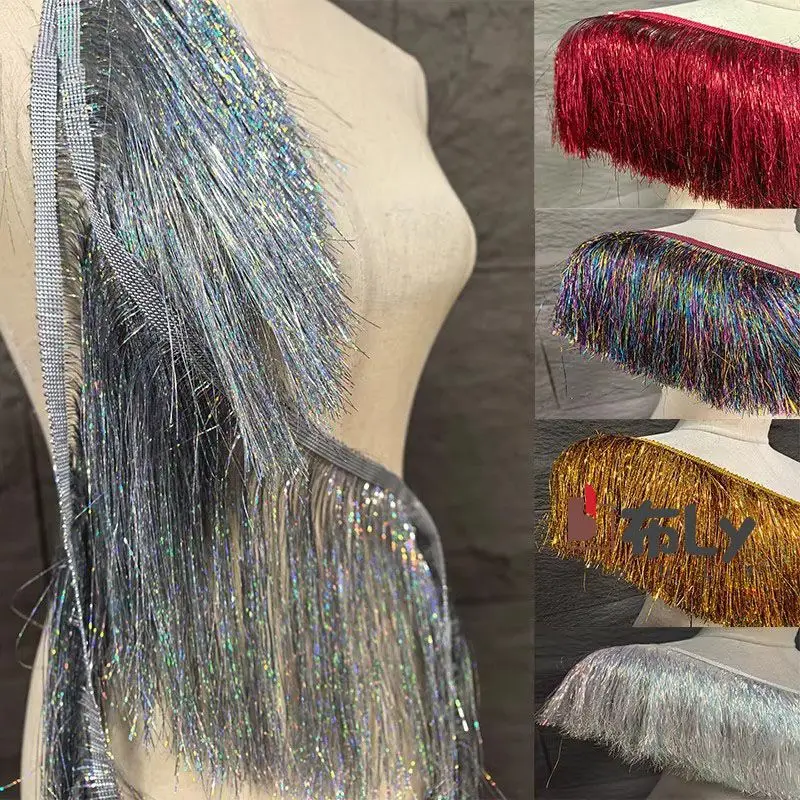 

Градиентная кружевная тесьма с бахромой, декоративный аксессуар для свадебного фона, юбок для латиноамериканских танцев и дизайнерской одежды