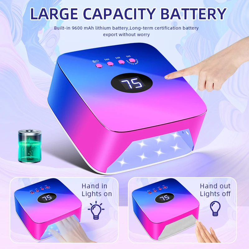 Poderoso UV Gel Nail Lâmpada com Motion Sensing, LED Nail Dryer para Manicure, Pedicure Salon Ferramenta