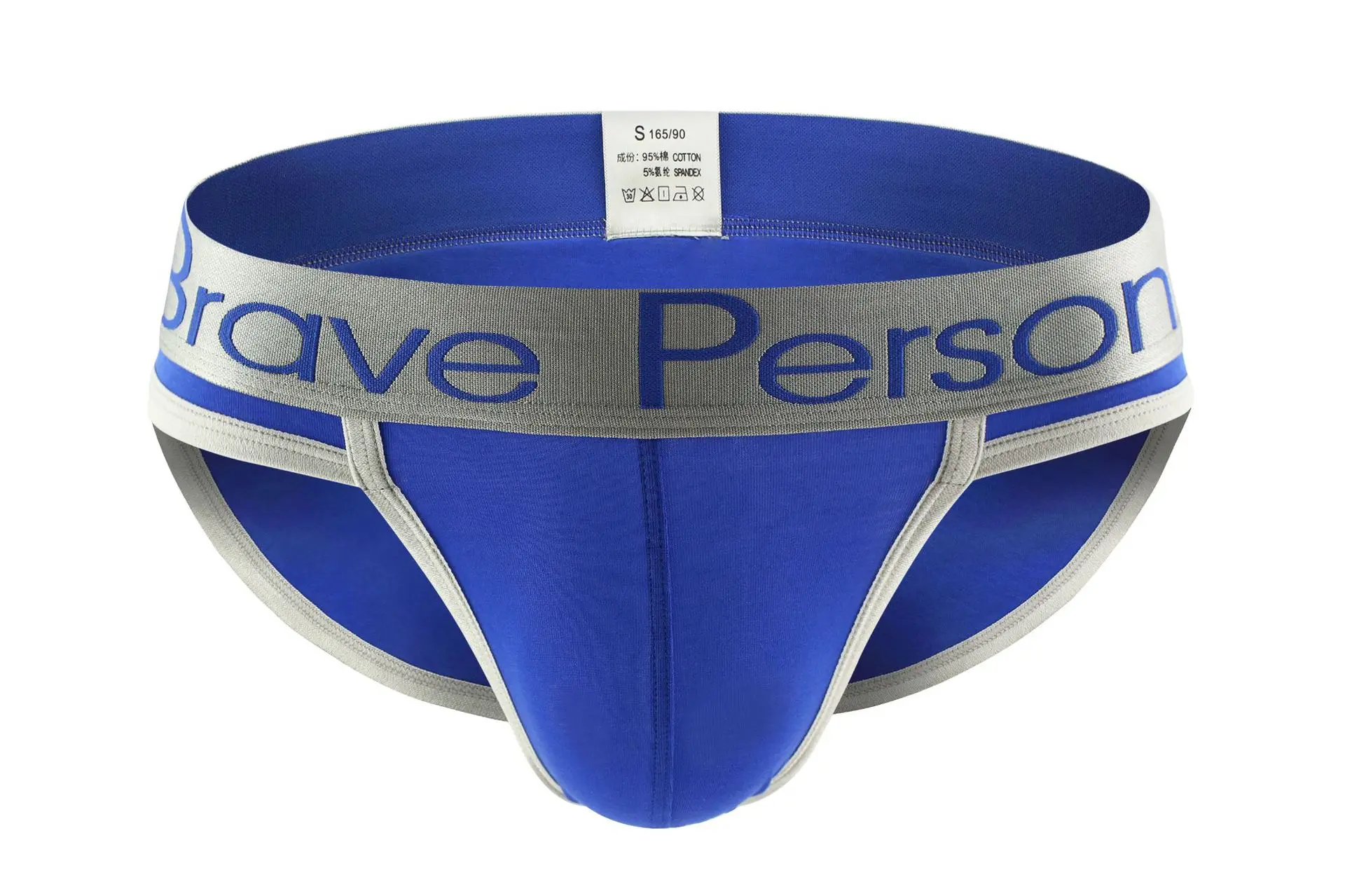 

Men's Sexy High Fork Brief Youth Low Waist U Convex Pouch Underwear Cotton Breathable Comfortable Thin Student Sports Underpants