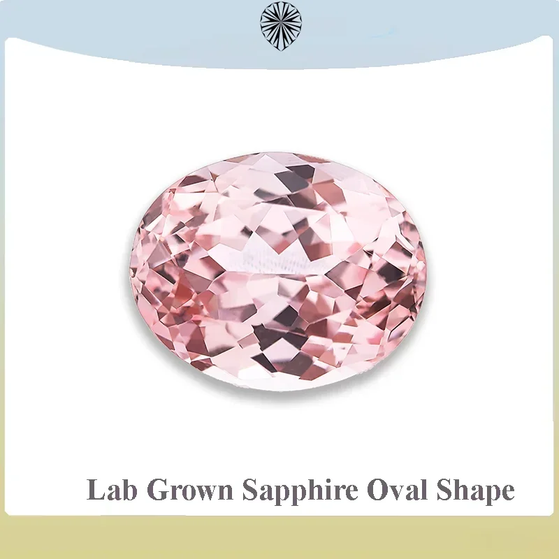 Top Lab Grown Sapphire Morgan Pink Color Oval Shape VVS1 Charms DIY For Jewelry Making Materials Selectable AGL Certificate