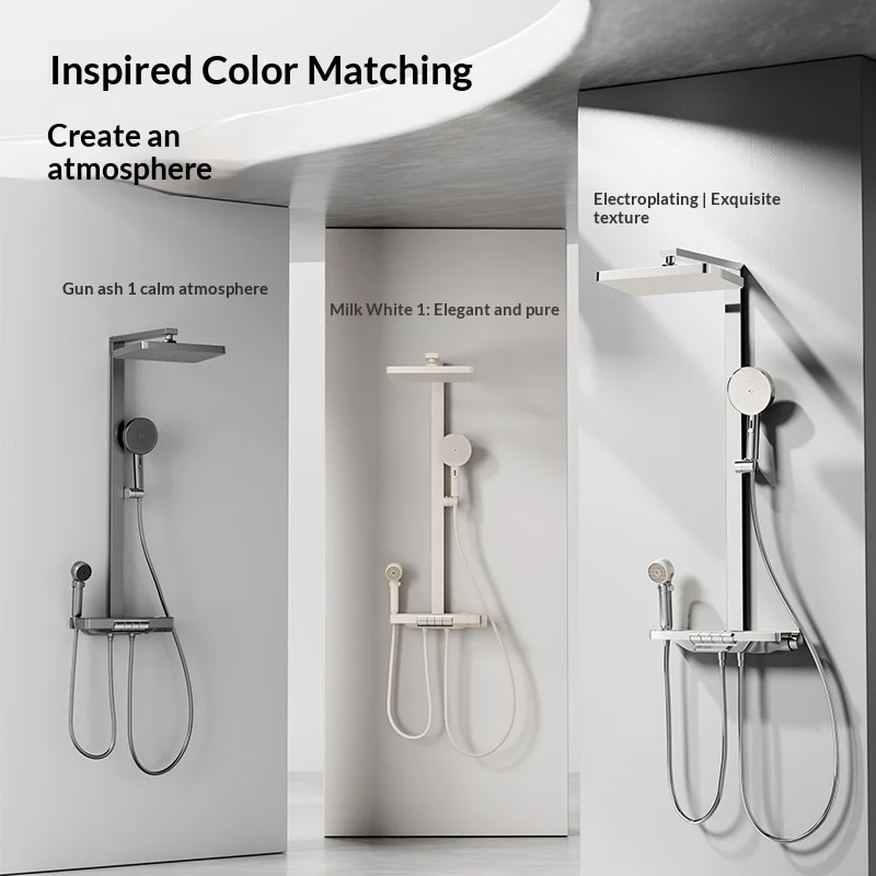 Light Luxury Design Shower Head Set With Spray & Massage For Houseuse Bathroom Use Dual Shower Function Children's Special