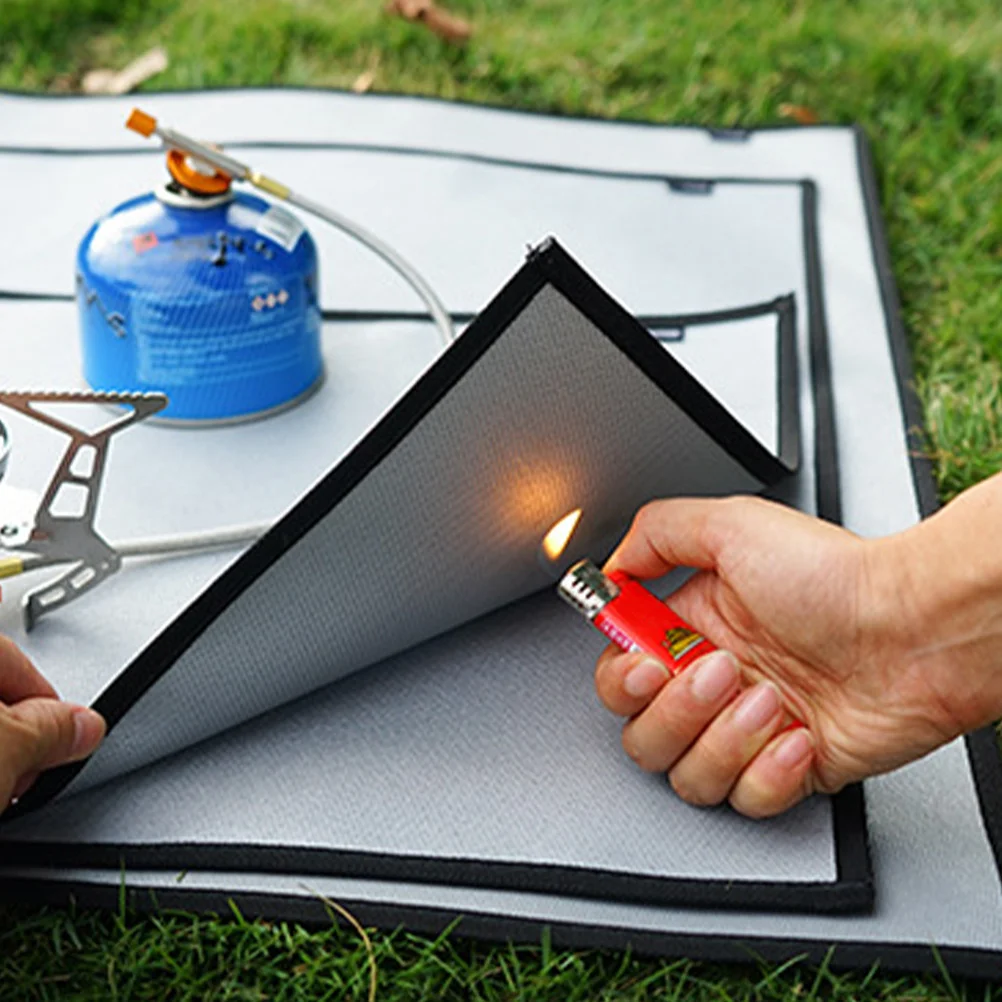 1pc Feuer Widerstand Decke 100X100Cm Hitzebeständige Stoff Für Küche Grill Camping Notfall Feuerfeste Isolierung Matte