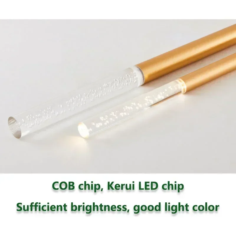 Bright LED Spotlights Bubble Tube Cylindrical Chandelier Acrylic Chandelier Creative Restaurant Bedroom Bar