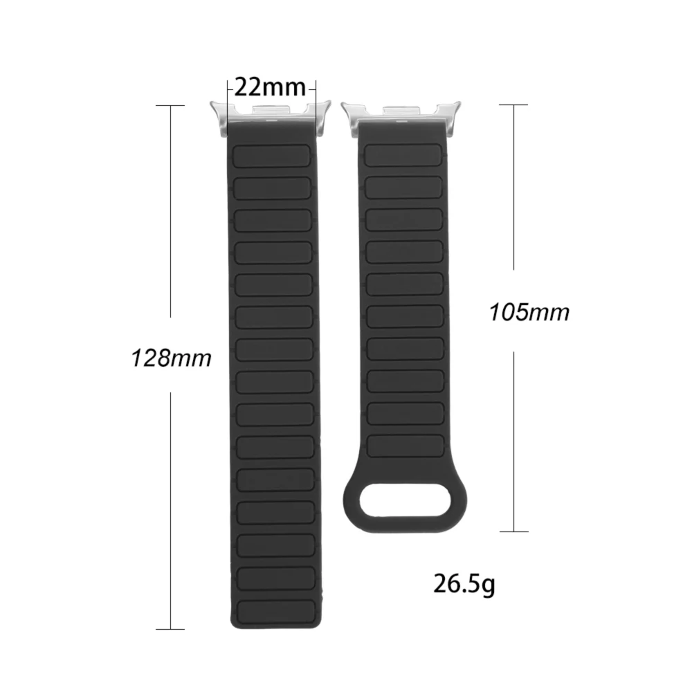 المغناطيسي حلقة حزام لساعة سامسونج جالاكسي 8 40 مللي متر/44 مللي متر درع نمط قابل للغسل سيليكون الرياضة سوار ساعة ذكية رجل امرأة سوار