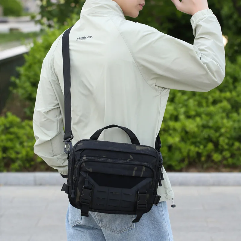 2026 New 1000D Multifunctional Crossbody Bag Large Capacity Waterproof Camouflage Shoulder bag for Travel Work Мужская сумка sac