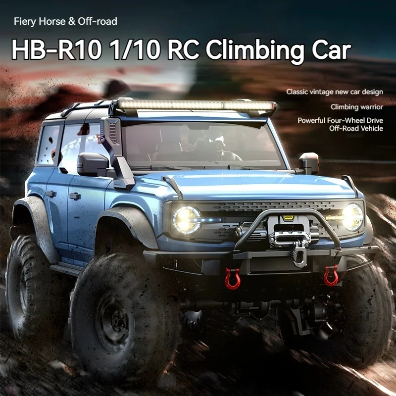 HB-R1001 Wild Horse 1:10 Fully Proportional Four-Wheel Drive Off-Road Climbing Vehicle Electric Rc Remote Control Car Model Toy